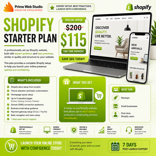 Website Design – Basic Plan